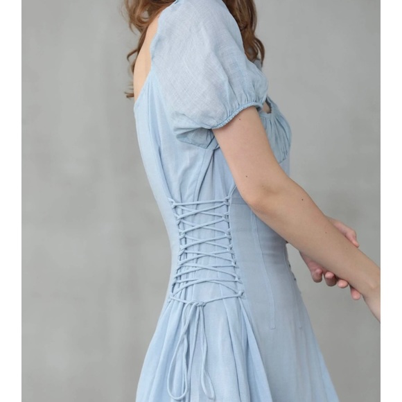 Rust Linen Dress, fits like an XXL - Picture 3 of 4